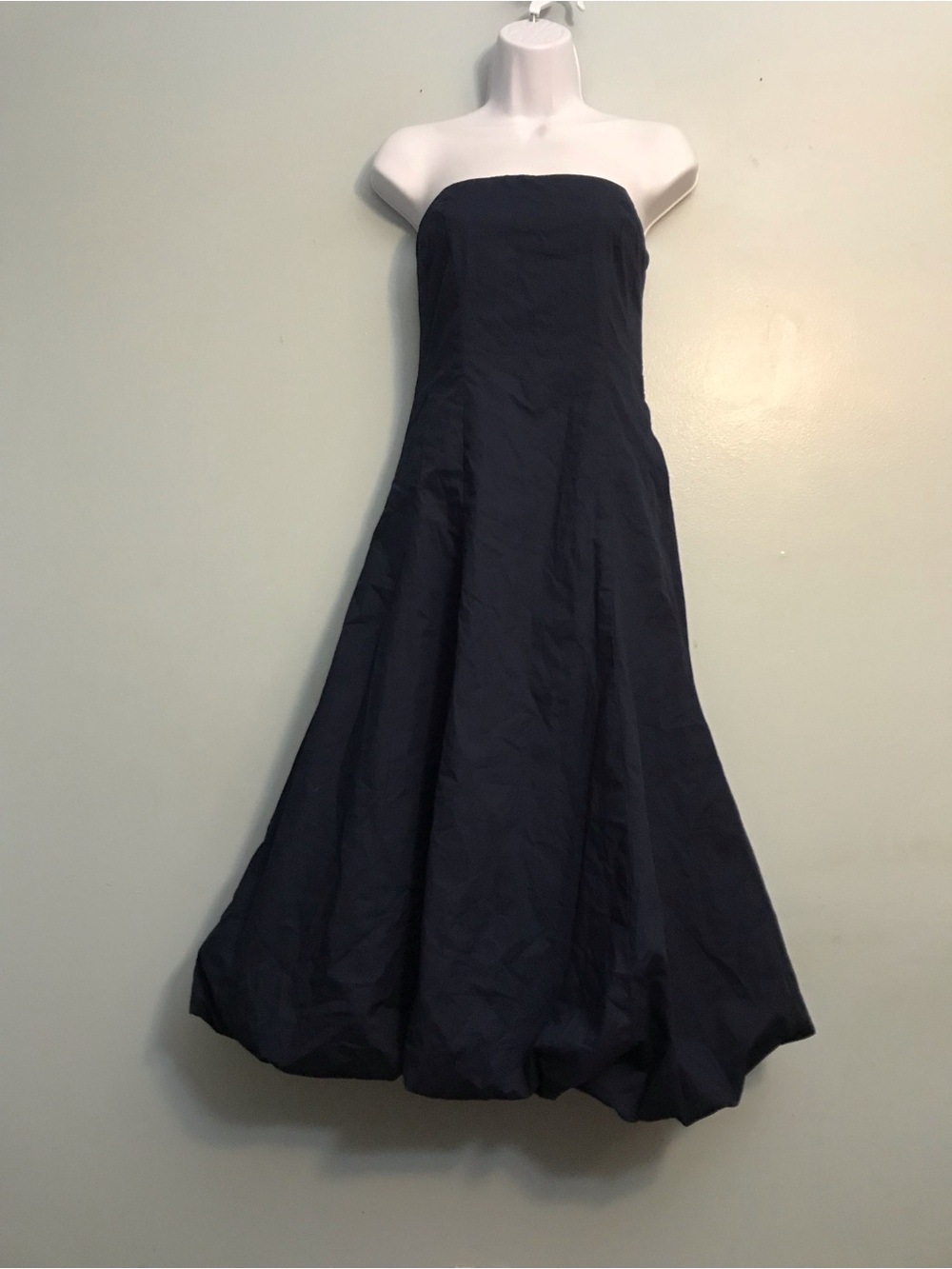 Astr Strapless Navy A-Line Maxi Dress